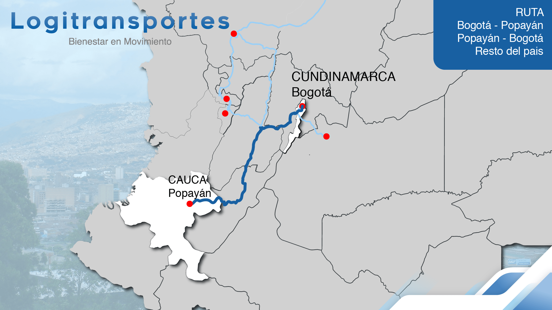 Ruta Bogotá Popayán