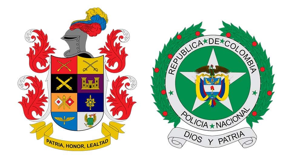 Escudos fuerzas armadas colombianas